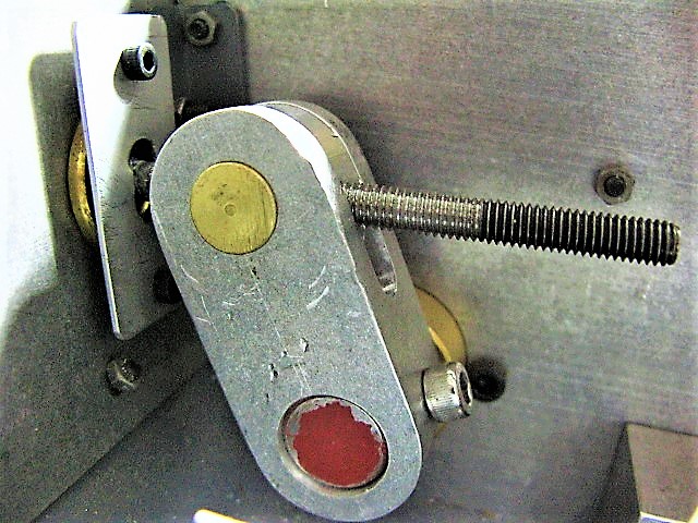 Left idle wheel almost in its most forward  position.