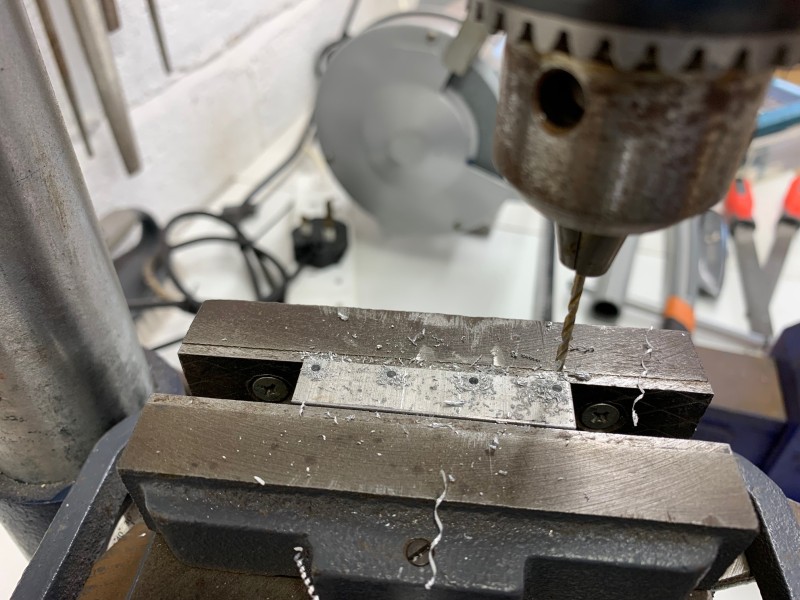 drilling the bolt holes