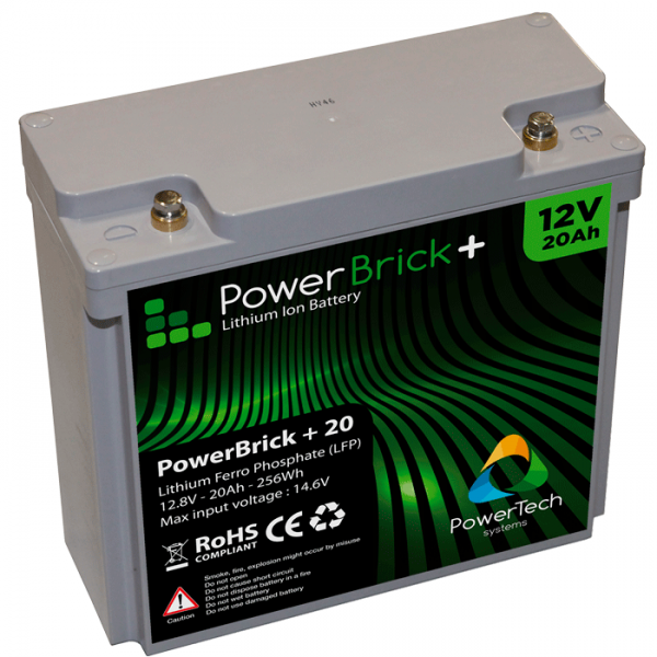 Powerbrick + 12V 20Ah LiFePO4