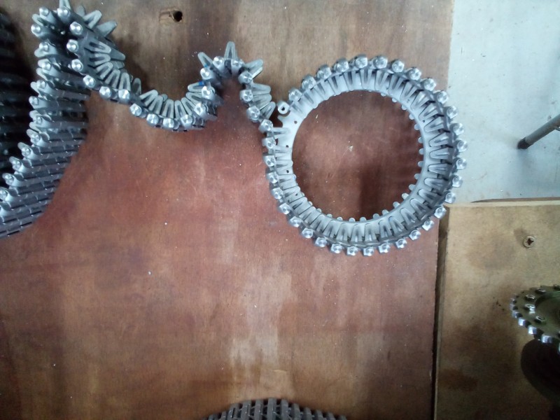 Correct fitting of the teeth to links, the sprocket is only slightly larger the number of teeth has reduced.