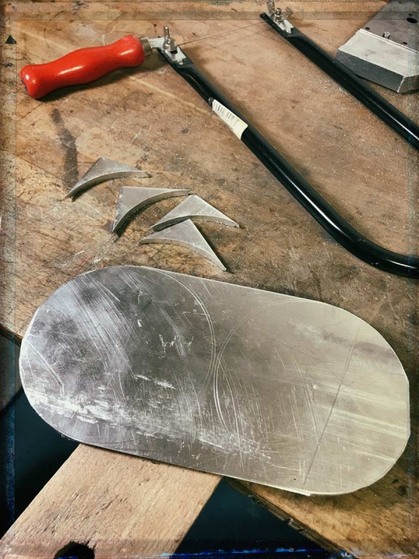Aluminium for the base plates.