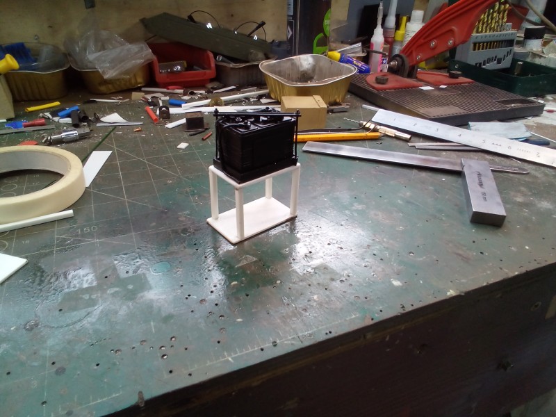 Last job of the day was to start on the radio battery stand