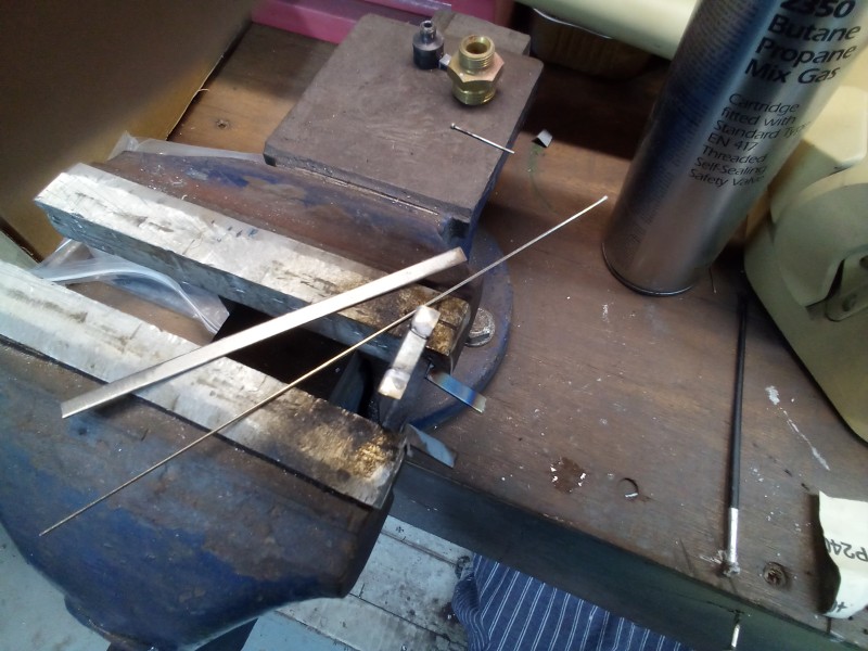 Silver soldering the mount legs