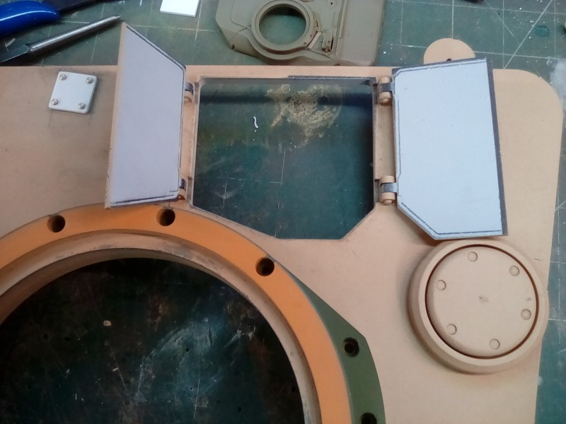 You can see how the rear hatch will not open past the cupola ring if we don't do something about it