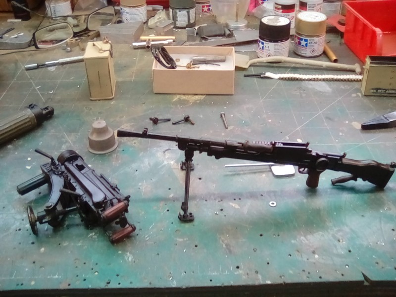 Although some parts are of a brass effect material on the Vickers they never look quite right.