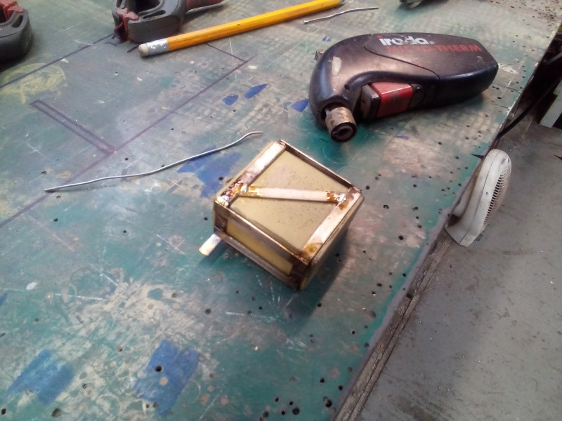 Soft solder today, it's fine for these parts