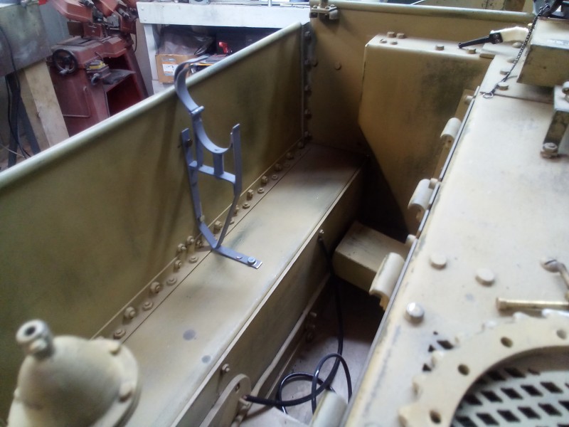 One bracket ready for weathering, these are not easy to fit