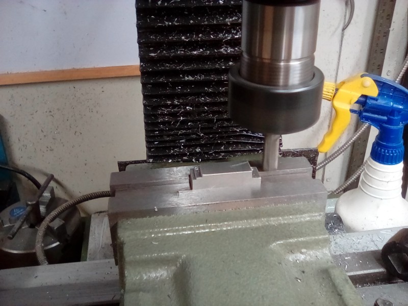 Milling the mounting block