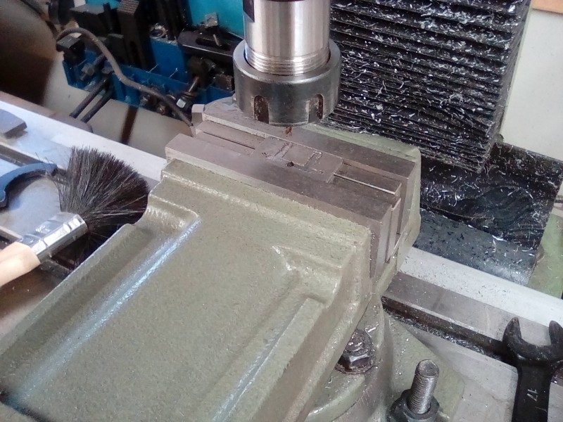 Milling out the gusset footprint