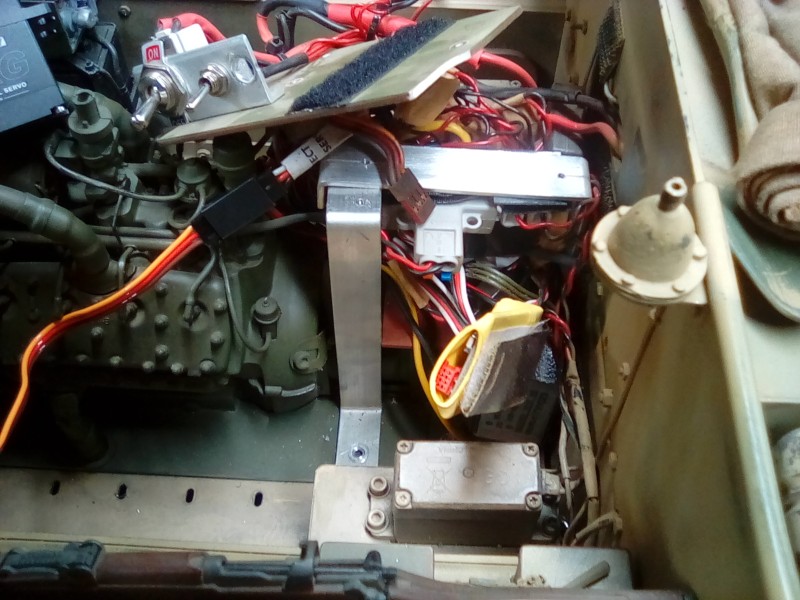 The kit 35kg servos must go. <br />For the boss..... just in case you ever need it,  the little sound card with the yellow heat shrink around it has the sound function programming button in white on the right.
