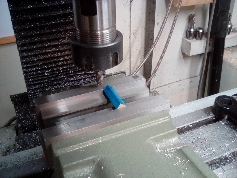 It's easier to chamfer these short pieces this way round