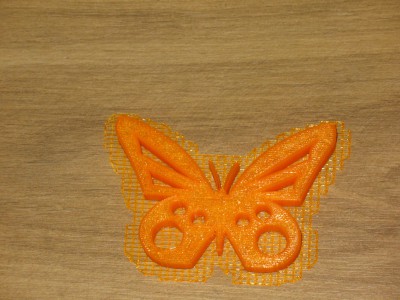 My first test print complete much to the joy of my granddaughters.<br /><br /><br /><br />The butterfly is my first test print so taken back were my granddaughters I now have an order for 9 of them.<br />My grandsons and son have all requested a multi  part model of a plasma 44space gun.<br />So all being well I hope to print the parts I would like for my tanks and other  1/6th scratch built models<br /><br />A merry Christmas and a happy new year to one and all.<br /><br />Steve