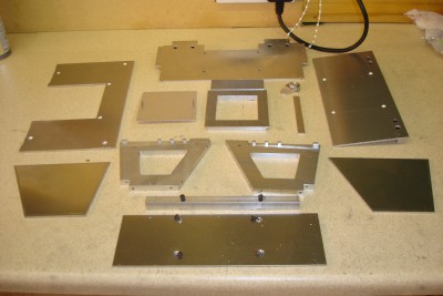 Parts made for the fuel tank ready for test assembly.