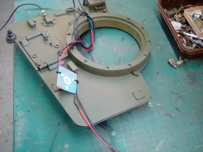 Wiring for the turret is now complete