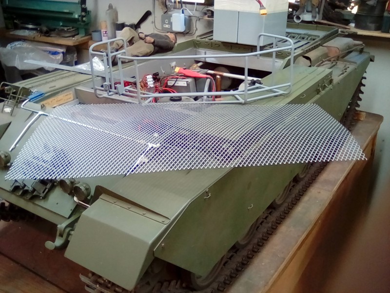 Beautiful quality mesh for the turret basket and it's steel so if it shows through the paint some time in the future it won't look like it's made of 22 carat gold!