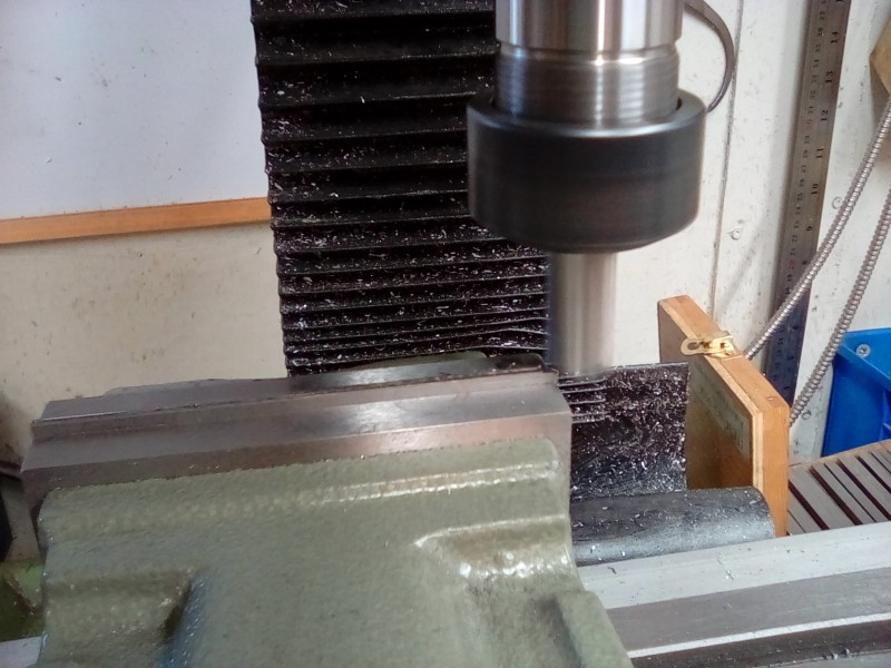 Milling down my stock strip for the p clips