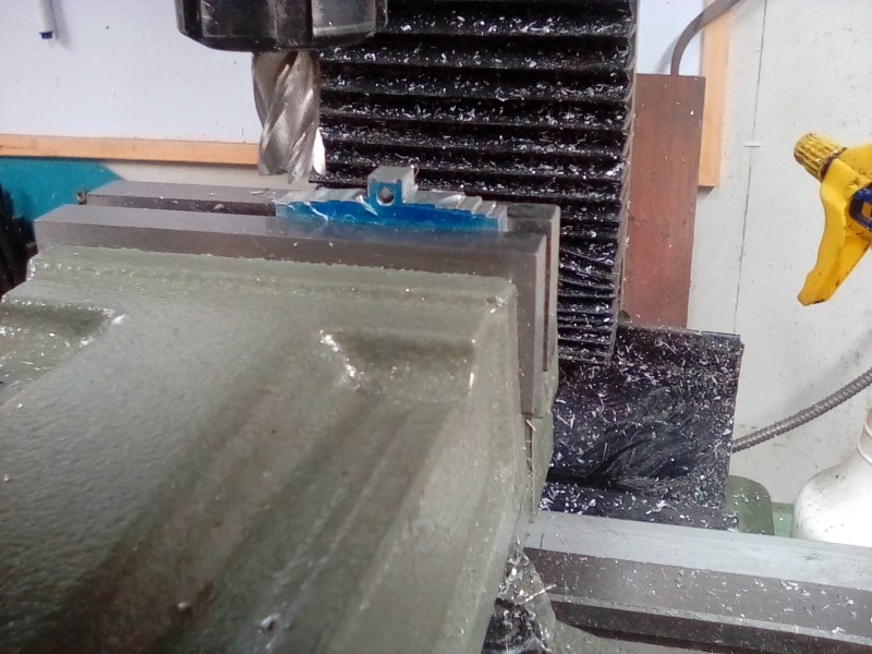 Step milling away material prior to filing