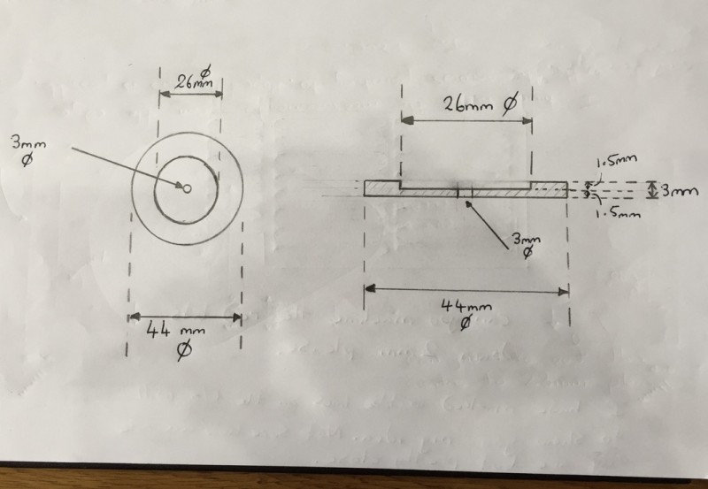 If anybody is interested that's the dimensions of the front disc.