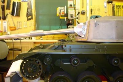 These photos show the gun/mantlet positions but I am hoping to improve this a bit more with a new guide bracket.