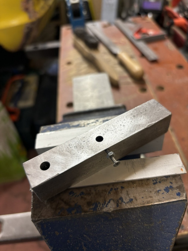 Made a cutting and filing block for doing the tubes.