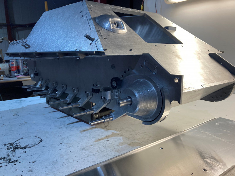 Hull stripped back to start prepping for etch primming, This in my view is the best way to paint the model, Will take some pictures at each of the stages as we progress.