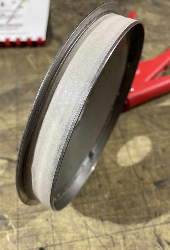 Before painting rims i mask off area where the tire bonds to the rim, This will give a much stronger adhesin area, I have seen on the forum builders painting the whole rim then bonding the tires on, The glue is only adhering to the paint this way which is much less effective strength wise.