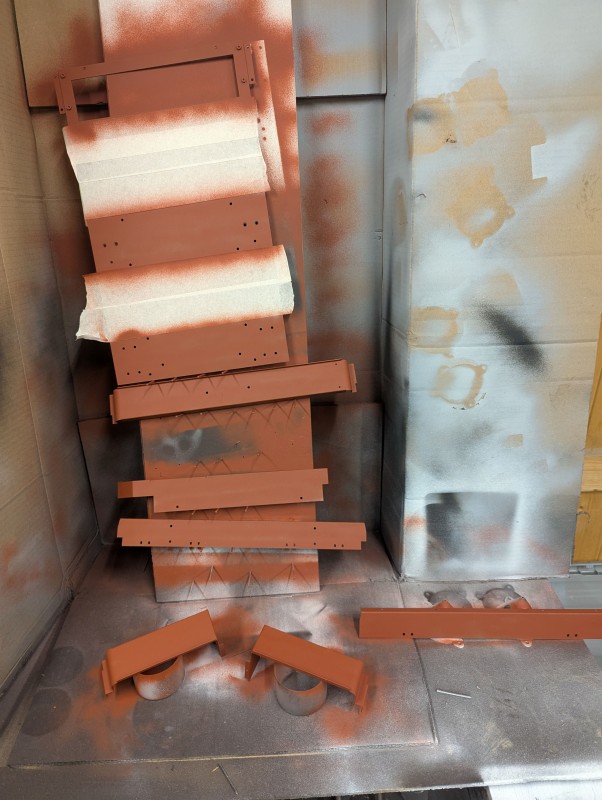 My very heath robertson spray booth. One of the boes that the kit came in.