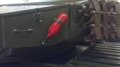 Made some fire extinguishers, but I have struggled with the brackets I might revisit the later on.
