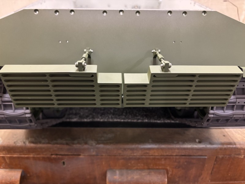 Upper brackets lined up and fitted.