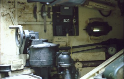 the inside of the turret through the rear hatch.