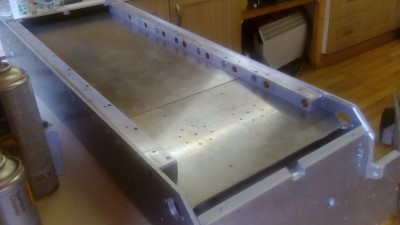 Just need to cut out the corners to allow the idler fittings to clear.